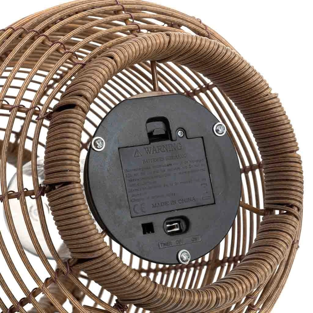Lanterna in metallo e plastica con luce a batteria D22x30h cm