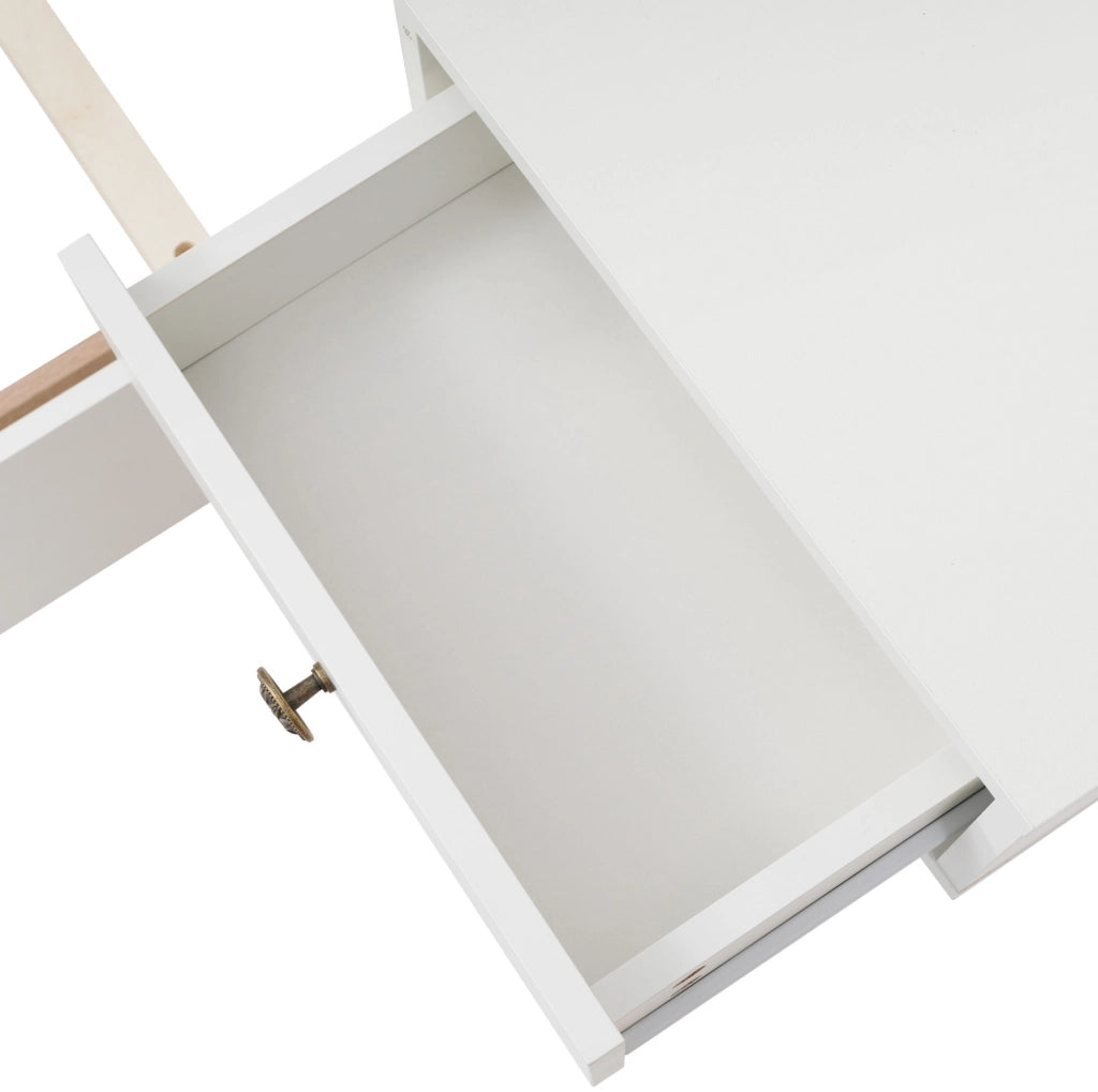 Letto 160x200 cm con 2 comodini LED, USB e USB-C in legno ingegnerizzato bianco e rovere Sonoma