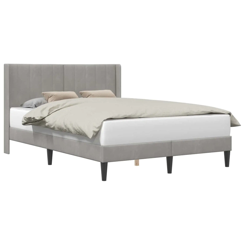 Struttura del letto Grigio Chiaro 120 x 200 cm Velluto 42027497