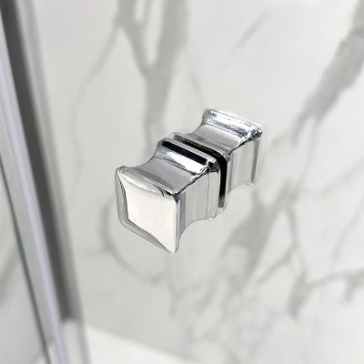 Porta doccia nicchia 70 cm a soffietto con vetro in cristallo trasparente Ted
