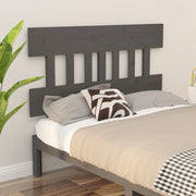 Testiera per Letto Grigia 203,5x3x81 cm Legno Massello di Pino 819142