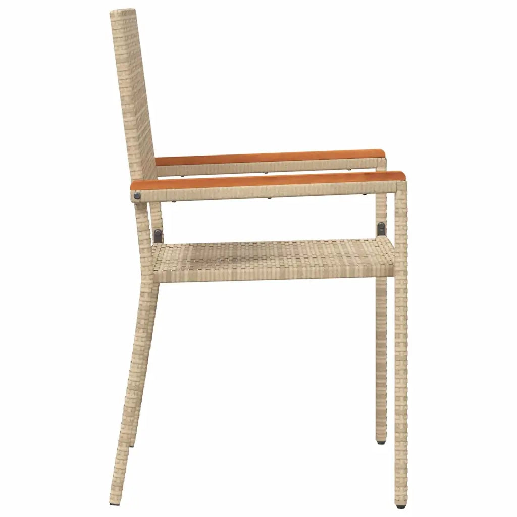 Sedie impilabili da giardino 4 pcs Crema e Marrone 3403063
