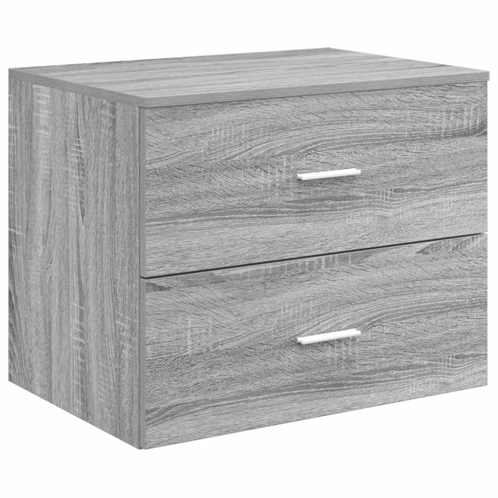 Set di mobili per il bagno 5 pz Sonoma grigio 3406876