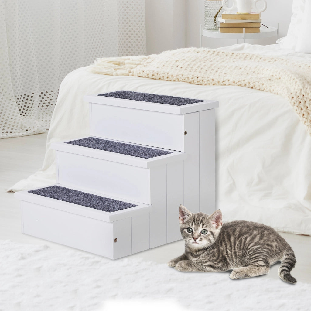 Scala per Cani 3 Gradini 38 cm ¨C Minimal ¨C Bianco