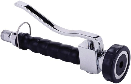 Manicure e pedicure professionale con doppio getto d'acqua (nero | blu) con beugel di blocco | 1/2" standard AG | Testa di doppio getto in acciaio inossidabile per doccia per piatti/gastrodoccia
