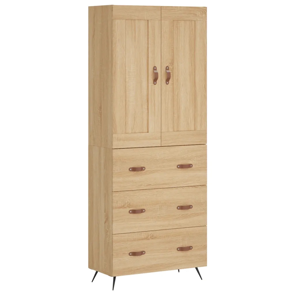 Credenza Rovere Sonoma 69,5x34x180 cm in Legno Multistrato 3199724