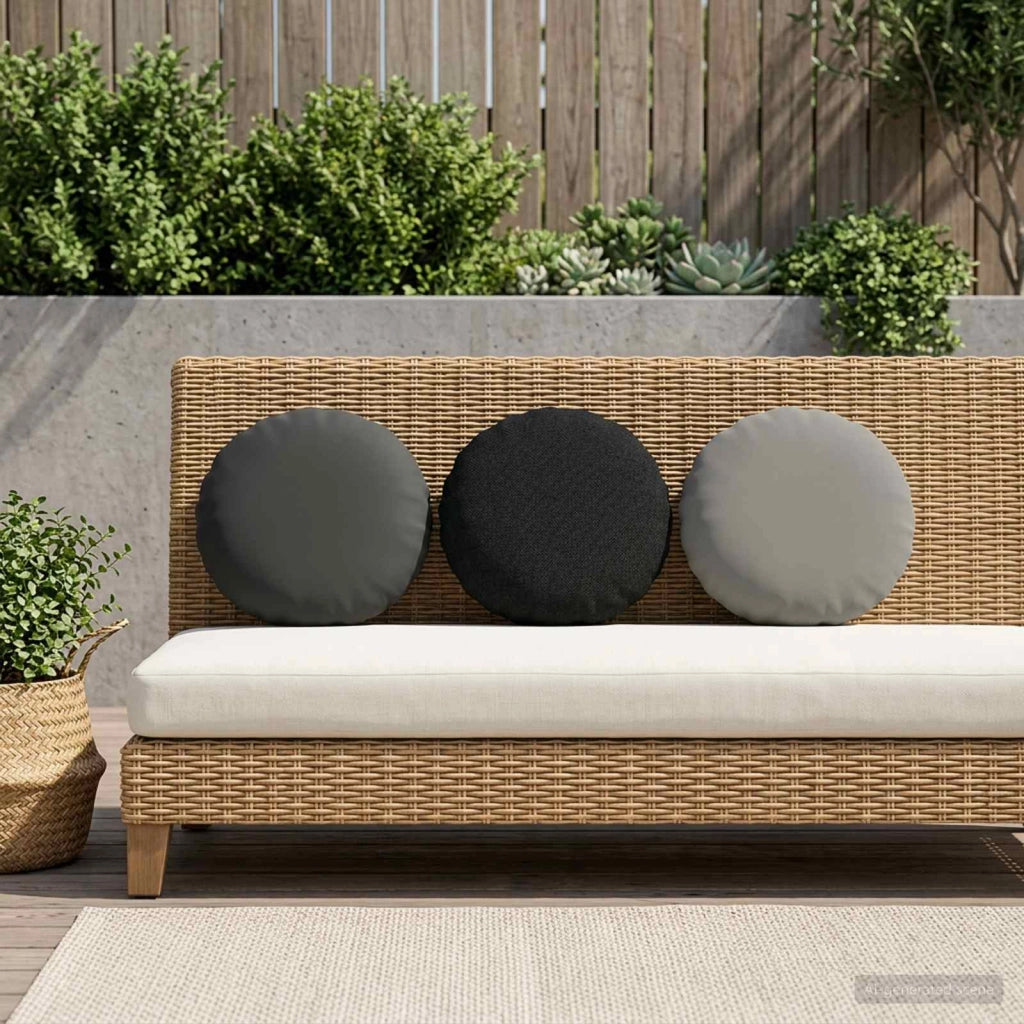 Federa 2 pcs HEERLEN Nero Ø 40 cm Poliestere 922345