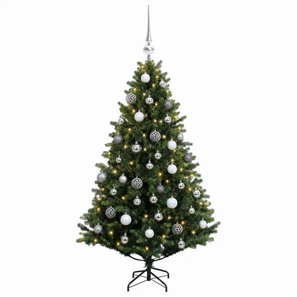 Albero di Natale Artificiale con Palline 150 cm 150 LED 3466162