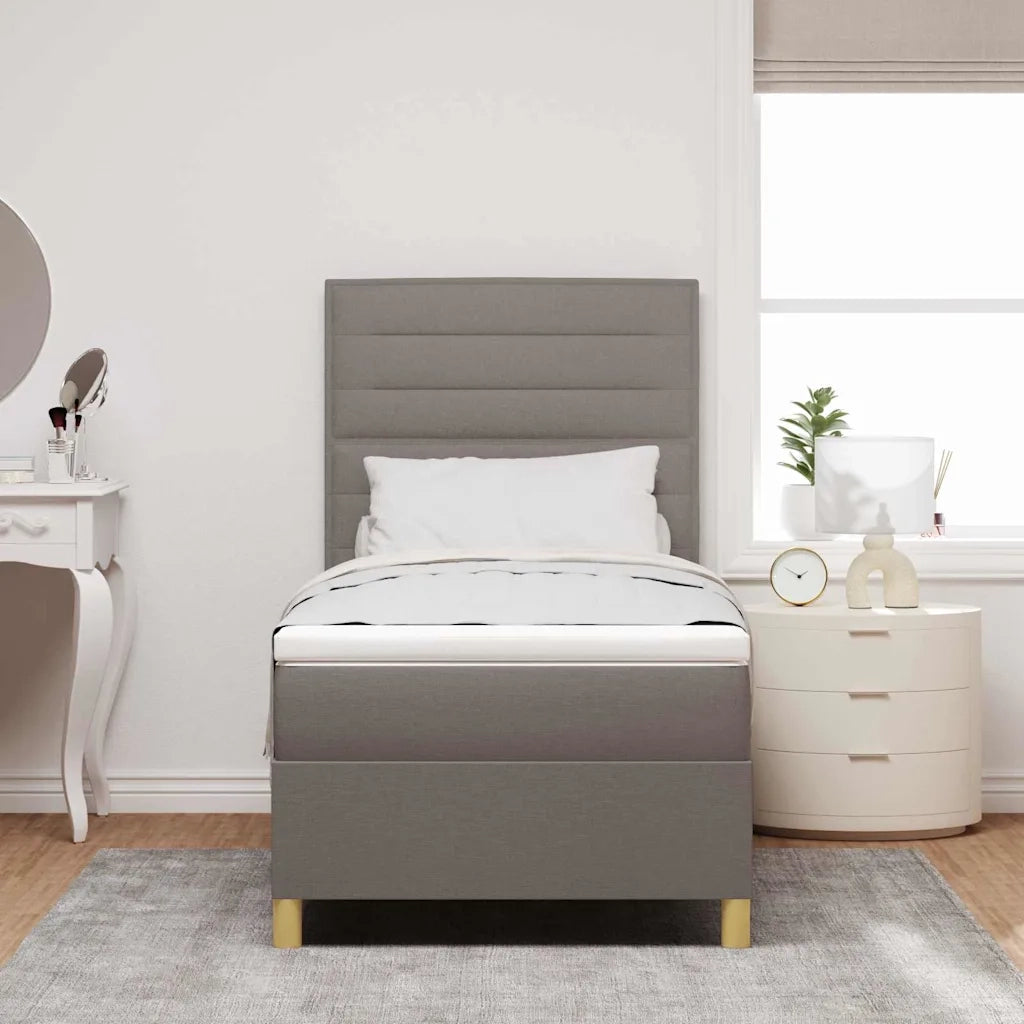 Letto a Sorgente LED con materasso Talpa 90 x 200 cm Tessuto