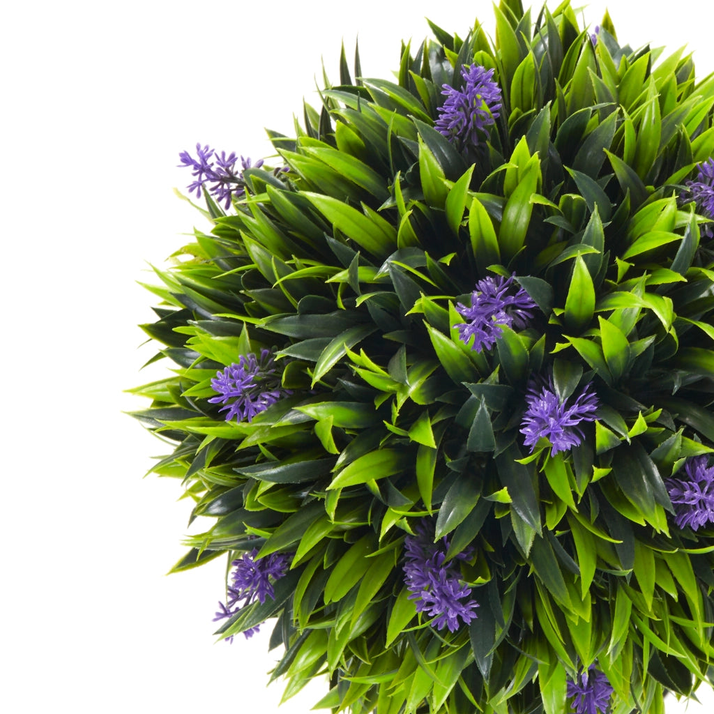 Pianta artificiale di lavanda in set da 2 con vaso e muschio artificiale in plastica verde alta 60 cm per interni ed esterni