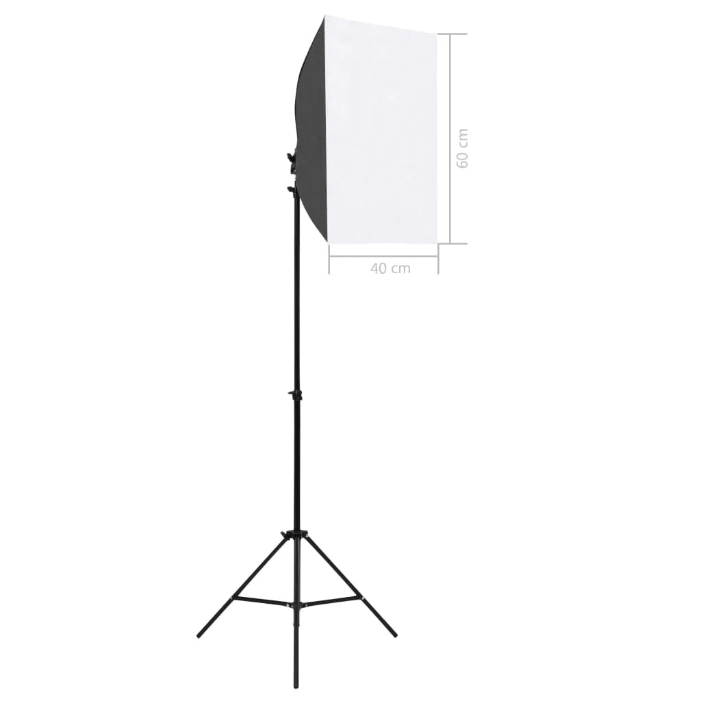Kit professionale per studio fotografico con softbox e fondale bianco 02_0001430