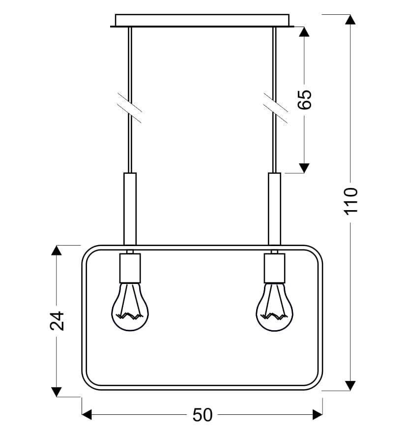 Lampada a sospensione Frame Candellux bianca 2xE27