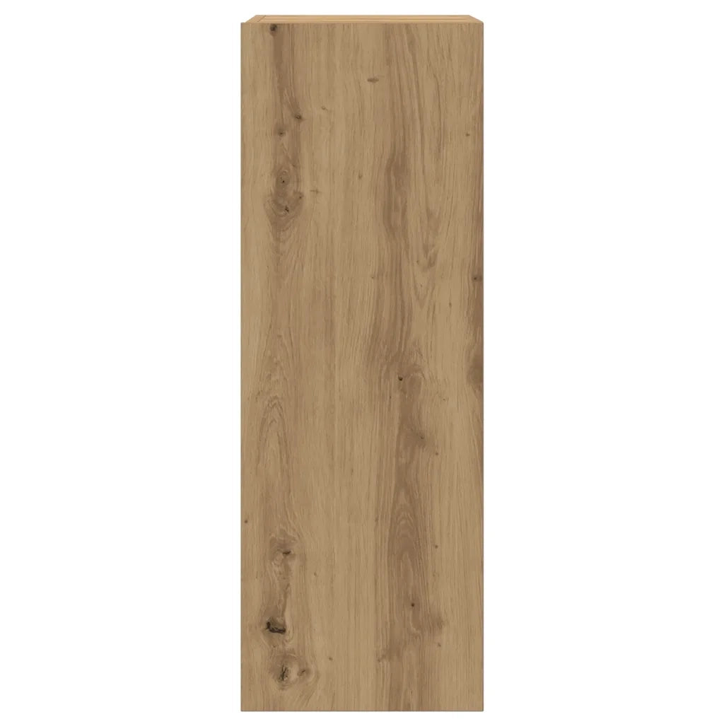 Set Mobile TV 8 pz Montato a Parete Rovere in Legno Multistrato 3329148