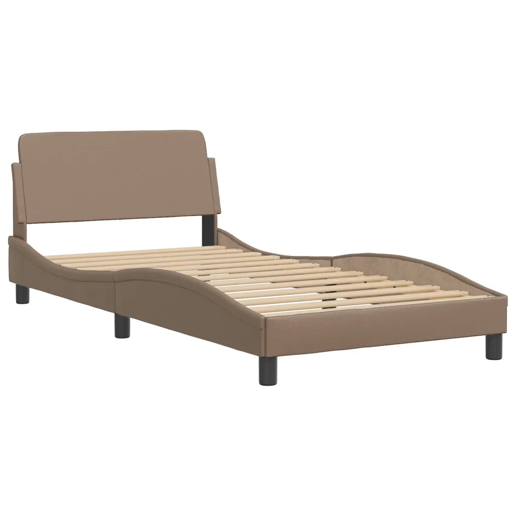 Giroletto Viana con LED senza Materasso-Struttura Letto Cappuccino 100x200 cm