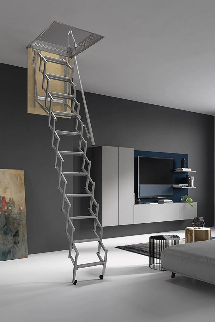 SCALA RETRATTILE A PANTOGRAFO PER SOFFITTA 60X100 H300 IN ACCIAIO SCARI PANTO