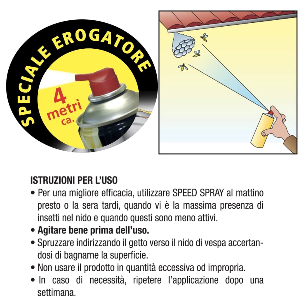 Insetticida Speed Spray per Vespe e Nidi di Vespe 750 ml Zapi 6 Pezzi