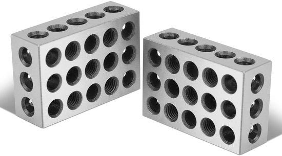 Blocco terminale - 23 fori - Acciaio resistentente all'usura - Dimensioni 25 x 50 x 75 mm - Peso 2 pezzi - Resistente agli urti - Blocco di connessione