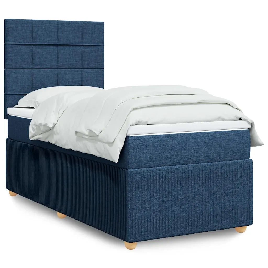 Giroletto a Molle con Materasso Blu 90x190 cm in Tessuto 3291917