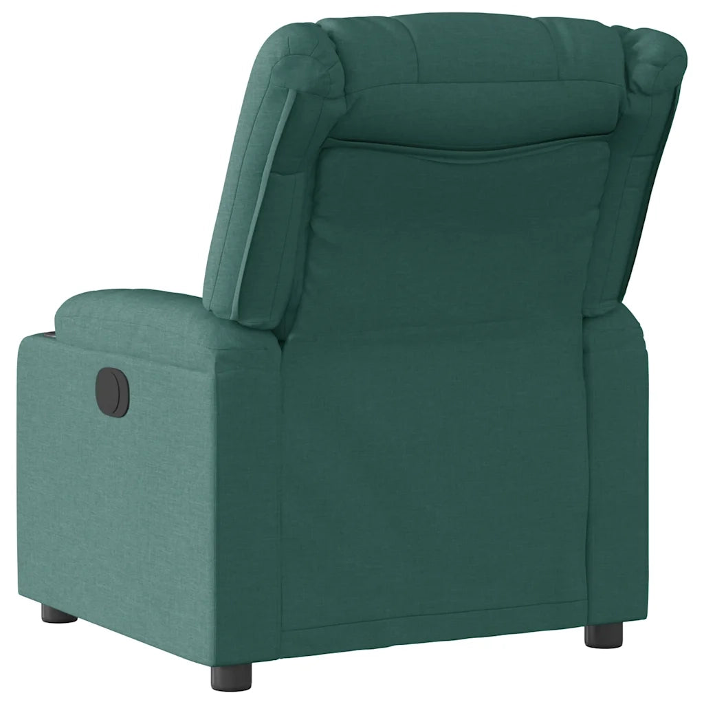 Poltrona Elettrica Reclinabile Verde Scuro in Tessuto 3310250