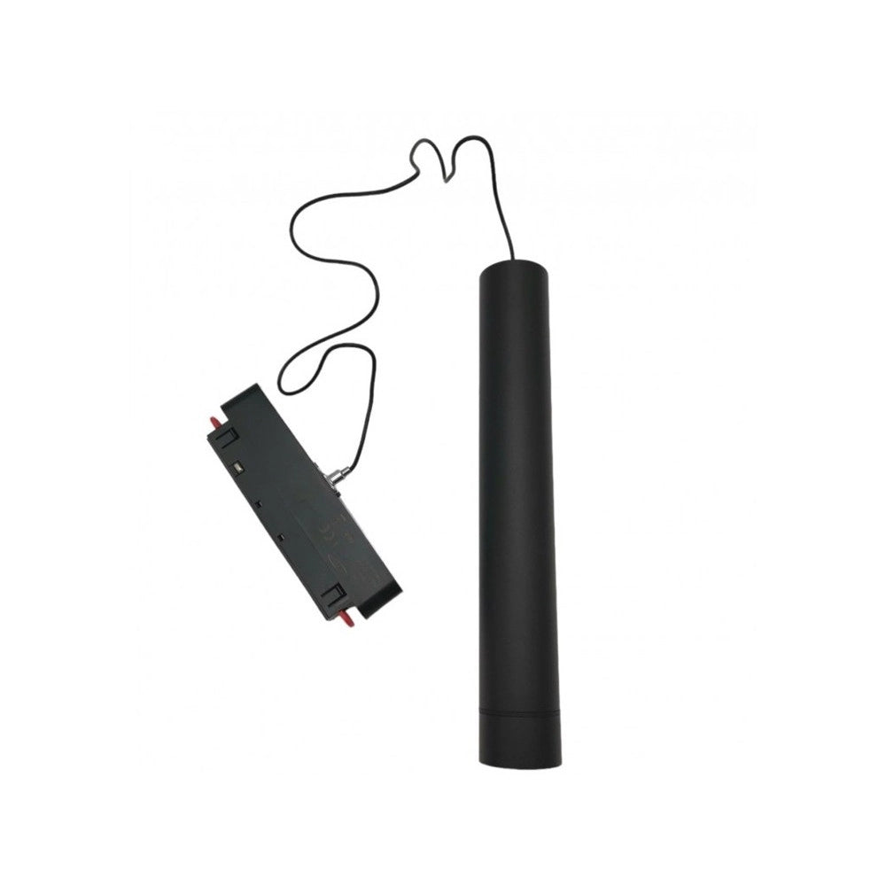 Trade Shop - Faretto Led A Cilindro 8w Nero Per Binario Magnetico 48v Luce 3000k 4000k Cob-40 - -bianco Naturale      -