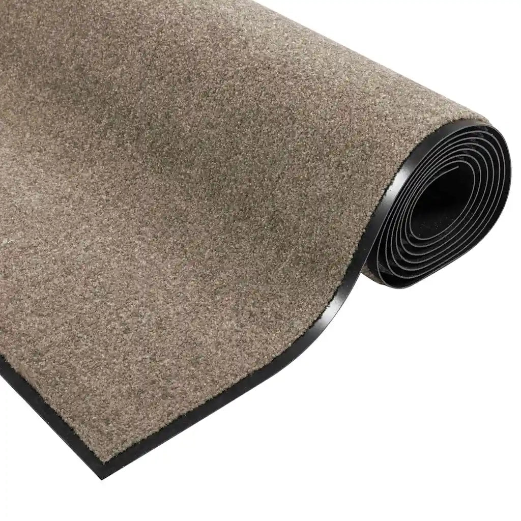 Zerbino | Tappetino Beige e Nero 90 x 150 cm 100% Poliammide