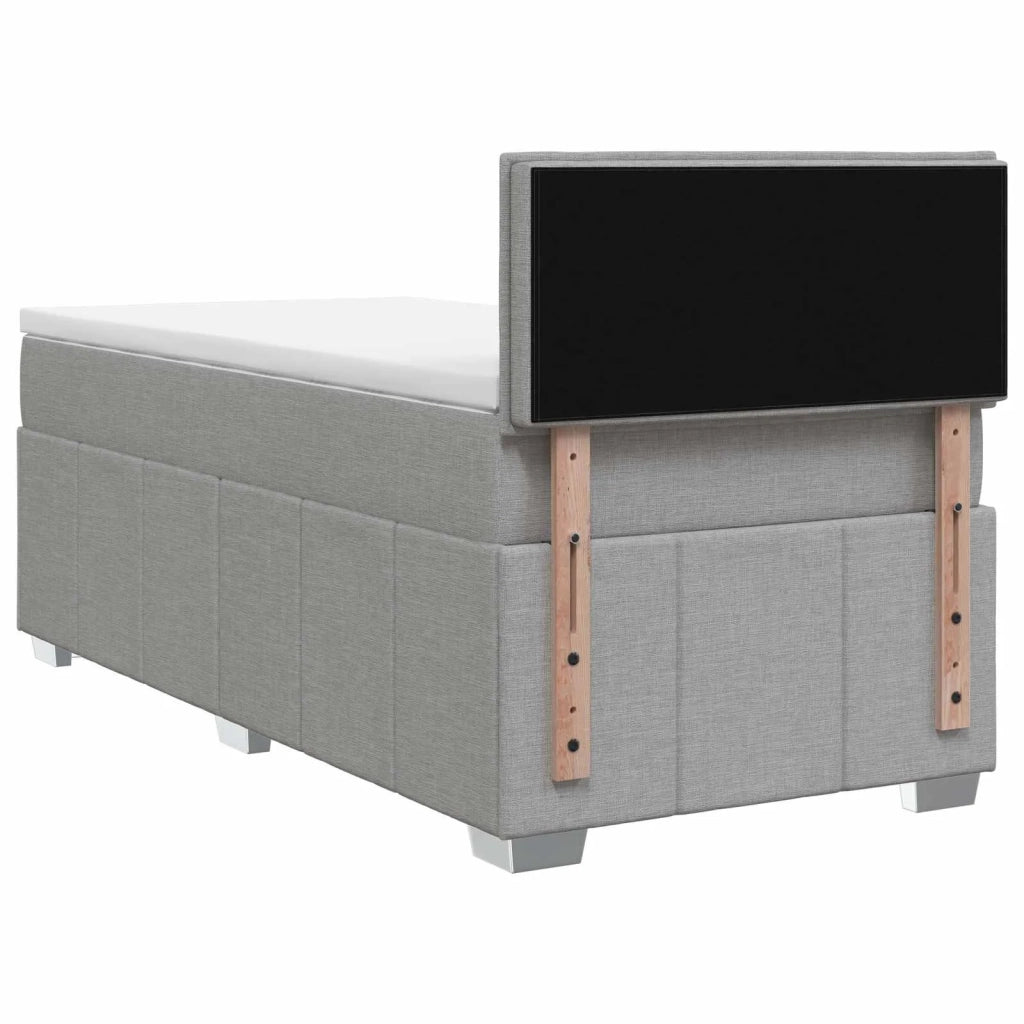 Letto box spring con materasso Grigio Chiaro 100 x 200 cm 3451136