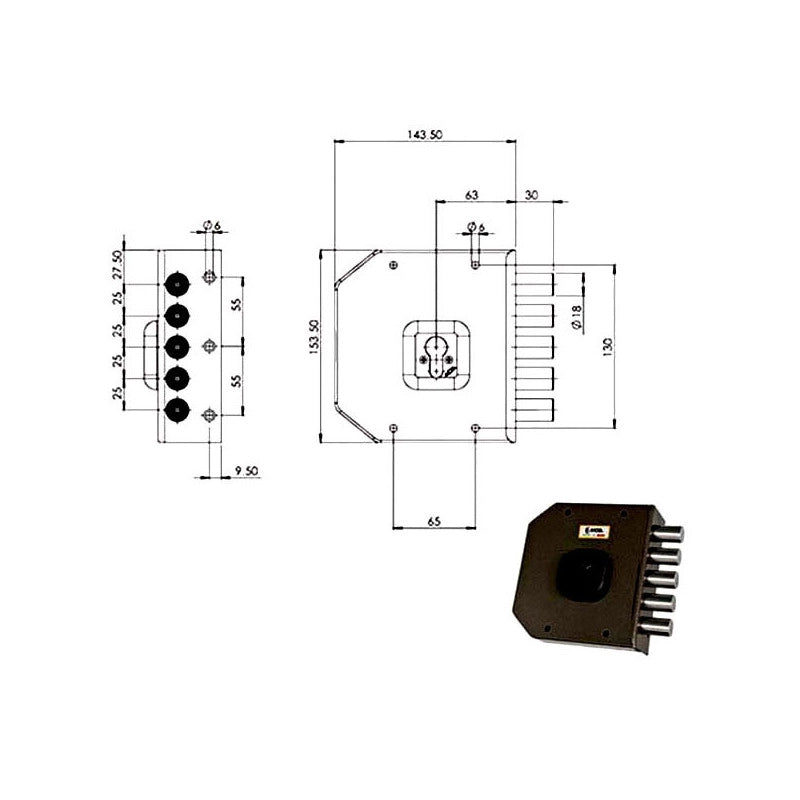 Serratura Sic.Semplice Dx Cil. G451 Moia