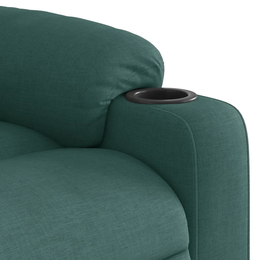 Poltrona Elettrica Reclinabile Verde Scuro in Tessuto 3310250