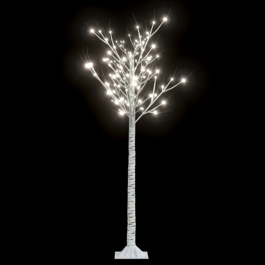 Albero Natale 156 LED 1,5m Salice Bianco Freddo Interno Esterno 332955