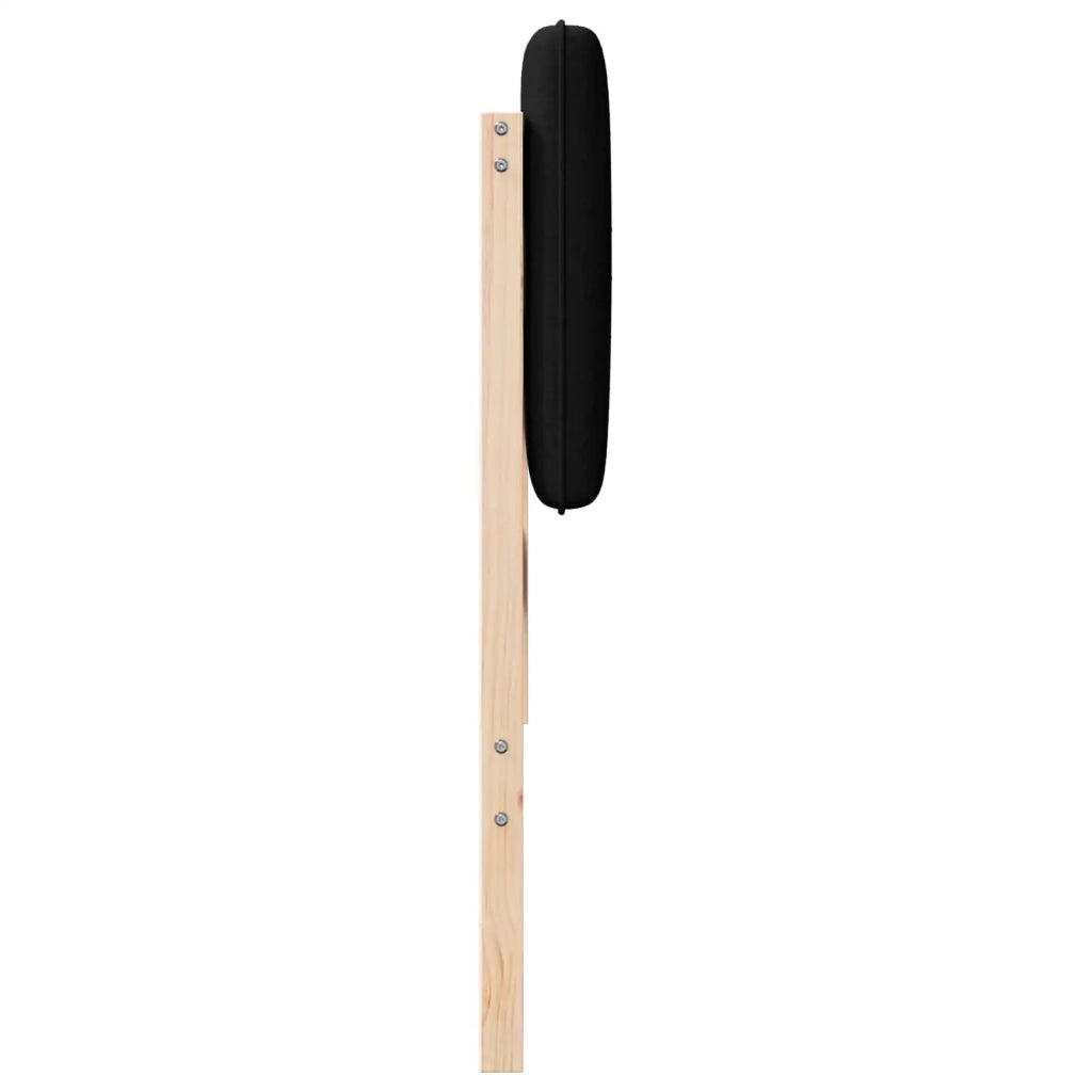 Testiera imbottita Marrone e Nero 120 cm Pino massello 880190