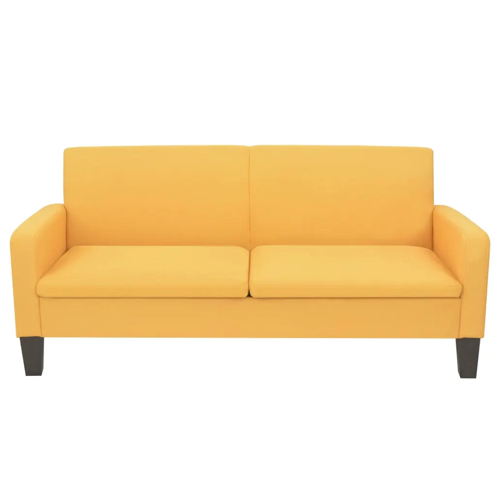 Divano a 3 Posti-Sofa 3 Posti 180x65x76 cm Giallo