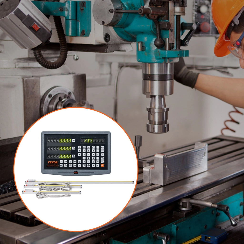 Visualizzatore Digitale DRO 3 Assi con Scale Lineari 400 450 950 mm per Fresa Tornio Officina SNS-3V-YE161838