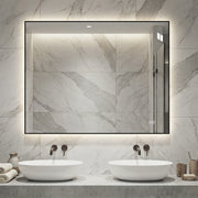 Specchio da bagno LED retroilluminato con antiappannamento; 3 tonalità dimmerabili; vetro argentato senza rame 5 mm