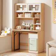 Scrivania girevole con colonna in MDF, bianco naturale, 180 cm