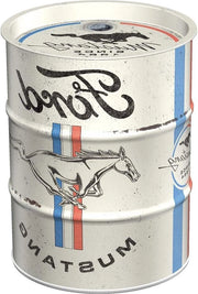 Bicchiere da 600 ml con Logo Mustang e Strisce Vintage in Metallo
