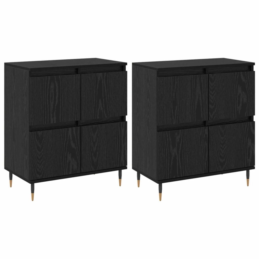 Armadio 2 pcs Rovere Nero 60 x 35 x 70 cm 3394529