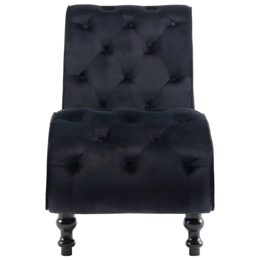 Sedia a Sdraio Nera in Velluto 248611