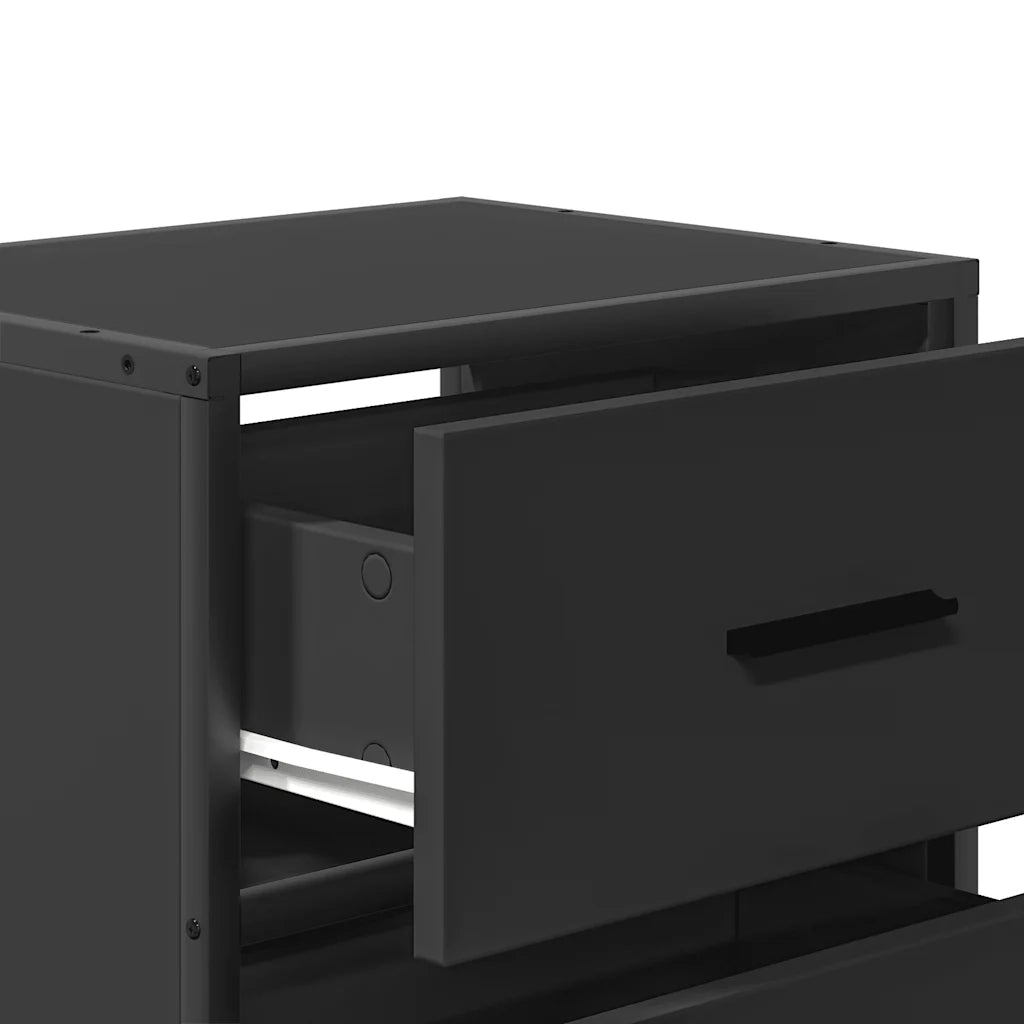 Comodino a Muro Nero 40x31x39,5 cm 848724