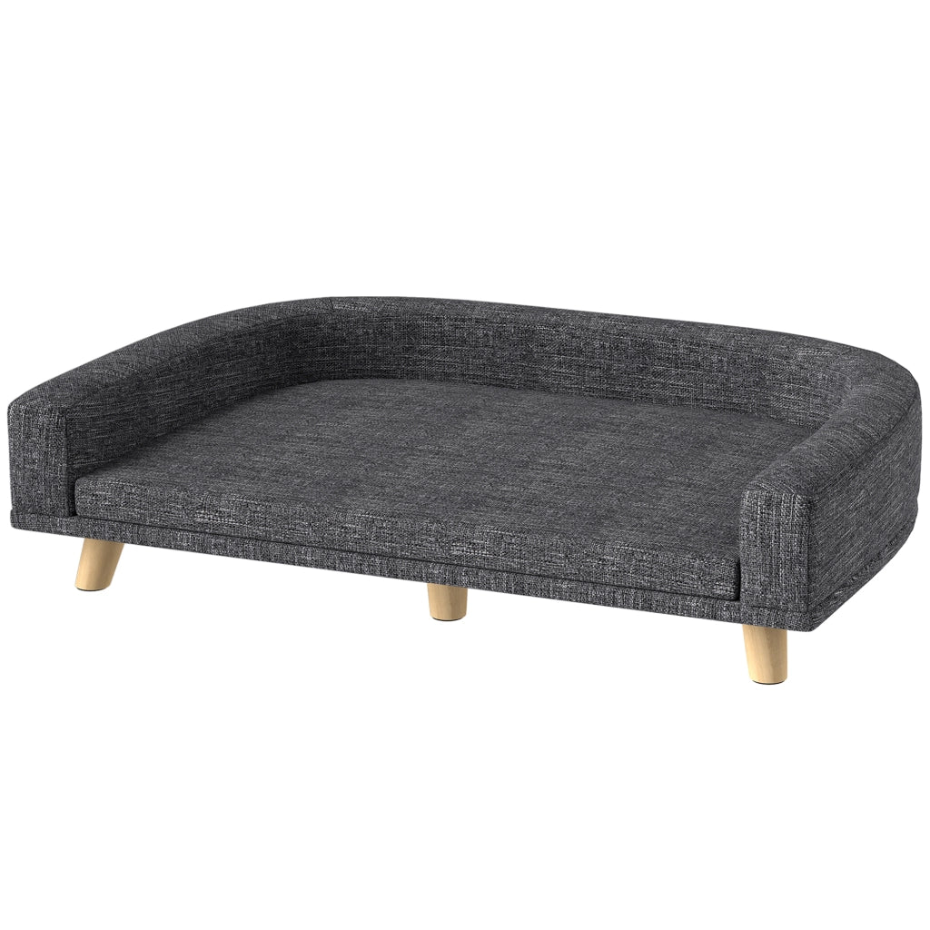 Letto per Cane con Cuscino Lavabile ¨C Zephmum ¨C Grigio Scuro 98x67x25 cm