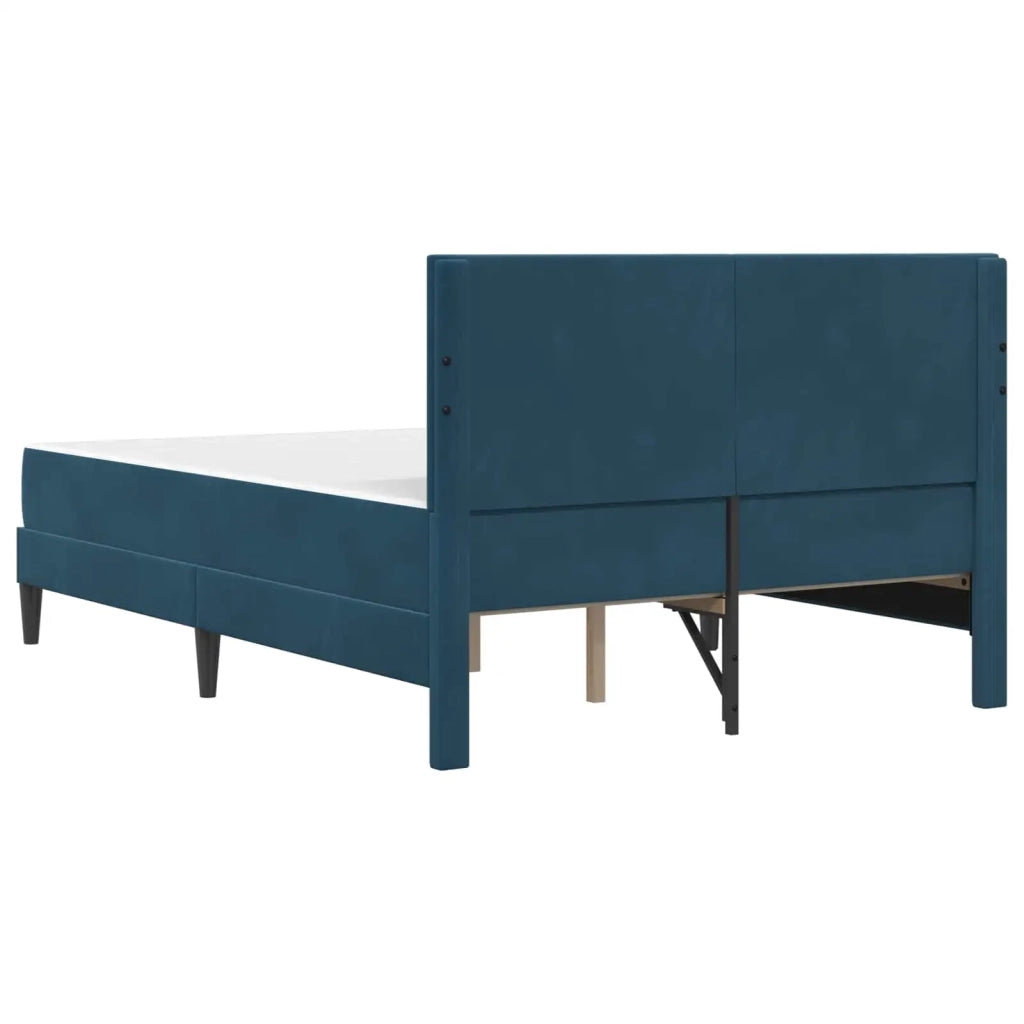 Struttura letto con materasso Blu 140 x 200 cm Velluto 3415059