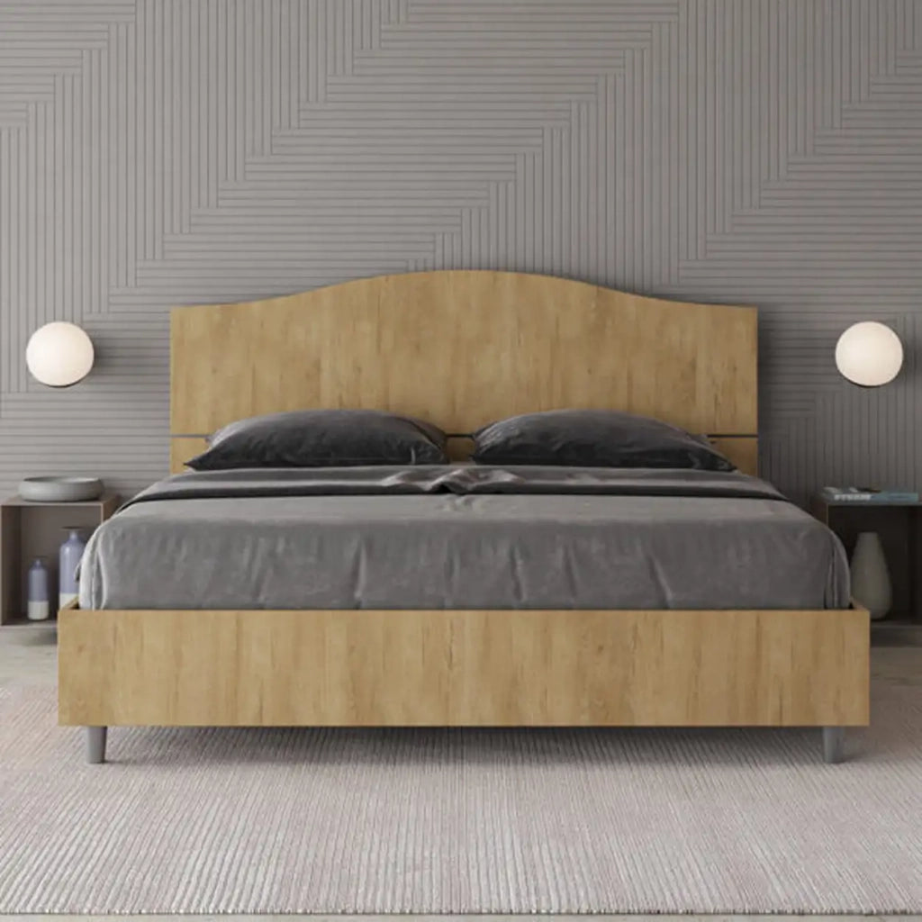 Letto matrimoniale contenitore 160x190 quercia Dores