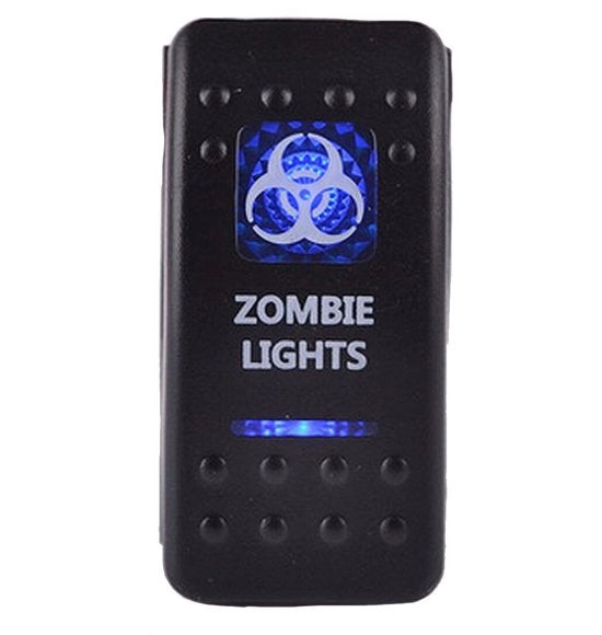 Interfaccia 12V 20A Schermatura a Tasto - Interruttore Idroimpermeabile con Indicatore LED Blu - Per Auto, Cassa Motore, Camion - Duraturo e Affidabile - Adattatore di Interruttore