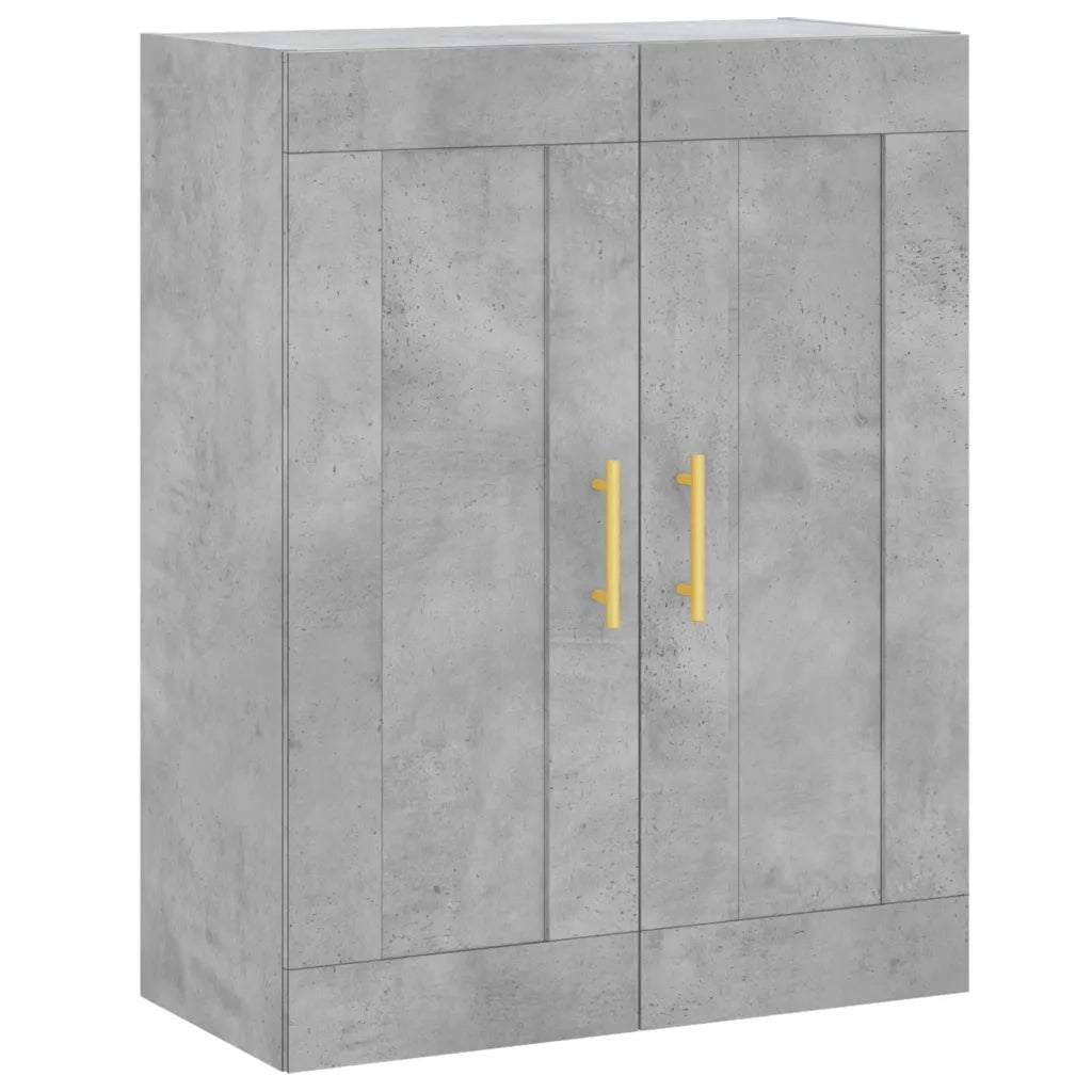 Credenza-Buffet-Armadio da cucina Grigio Cemento 69,5x34x180 cm in Legno Multistrato 481479