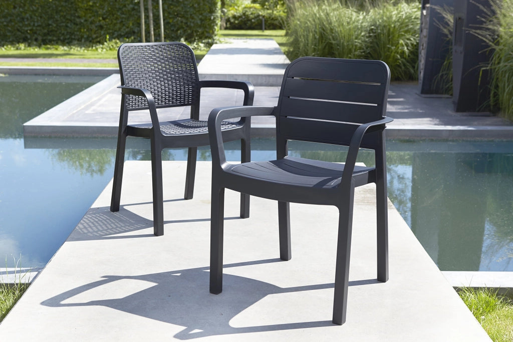 Sedia Tisara con Braccioli Keter Pp Nero H 58 x 53 cm 83 cm