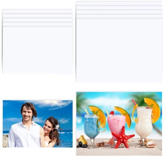 Set di 10 Foto Blanks in Metallo con Sublimazione per Progetti DIY