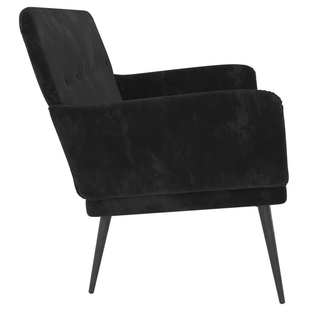 Panca Nera 108x79x79 cm in Velluto 351419