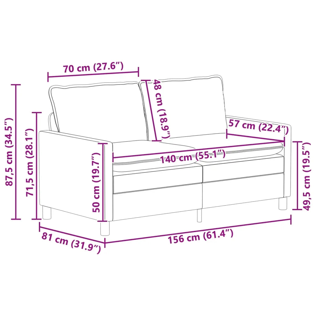 Set di divani 2 pz Blu Tessuto 3417144