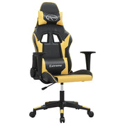 Sedia da Gaming | Sedia da e-sports Nera e Oro in Similpelle