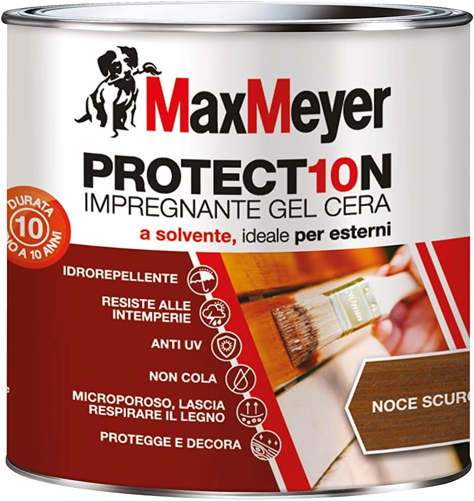 Impregnante Protettivo Legno All'acqua, Noce Scuro, 0.75L