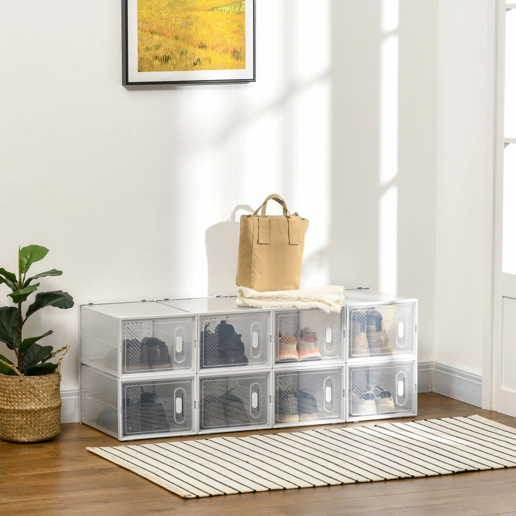 Armadio modulare 8 cubi ¨C zephmum ¨C bianco e trasparente